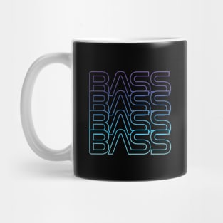 Bass Blueberry Color Repeated Text Mug